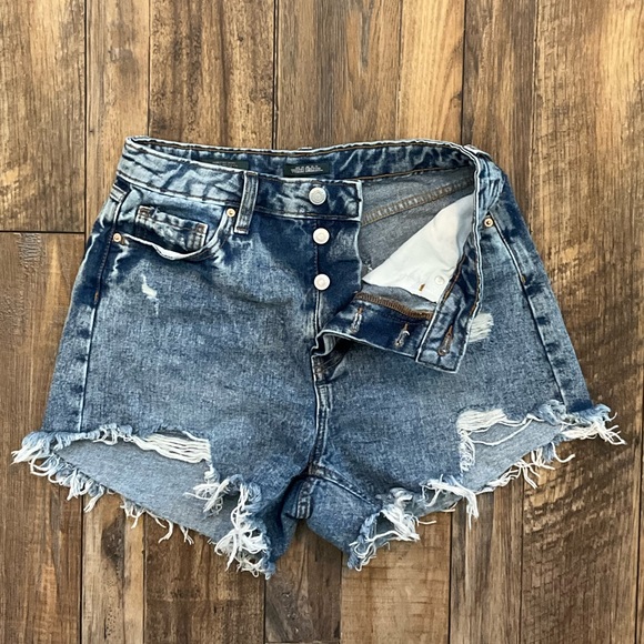 wild fable Pants - High Rise Cut Off Denim Shorts